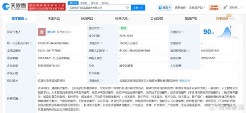云南低空飛行運(yùn)營服務(wù)公司成立 注冊資本1.5億，聚焦信息技術(shù)咨詢服務(wù)